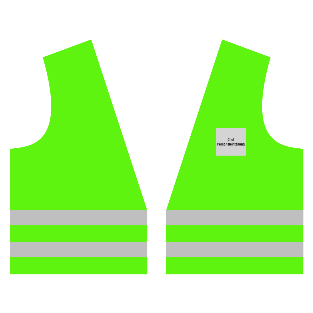 Sicherheitsweste Prestige grün L, mit 2 Streifen Reflex silber und Klettverschluss