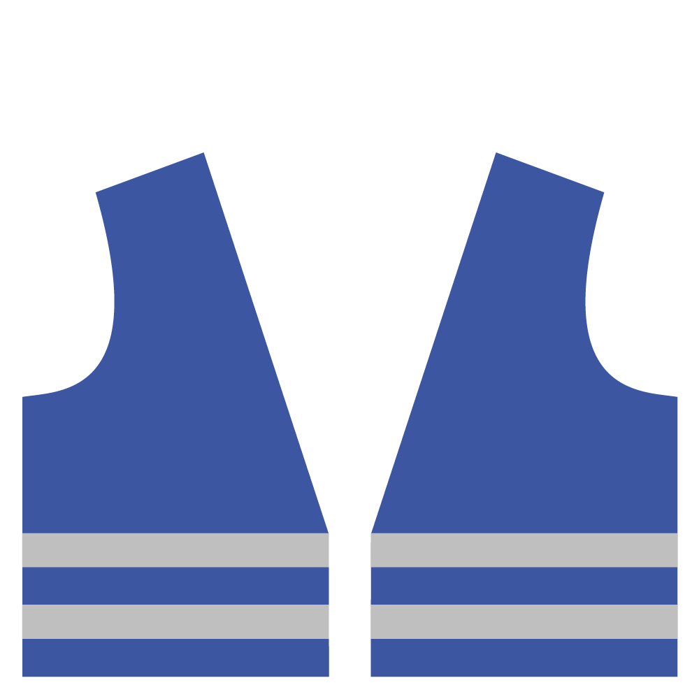 Sicherheitsweste Prestige blau M, mit 2 Streifen Reflex silber und Klettverschluss